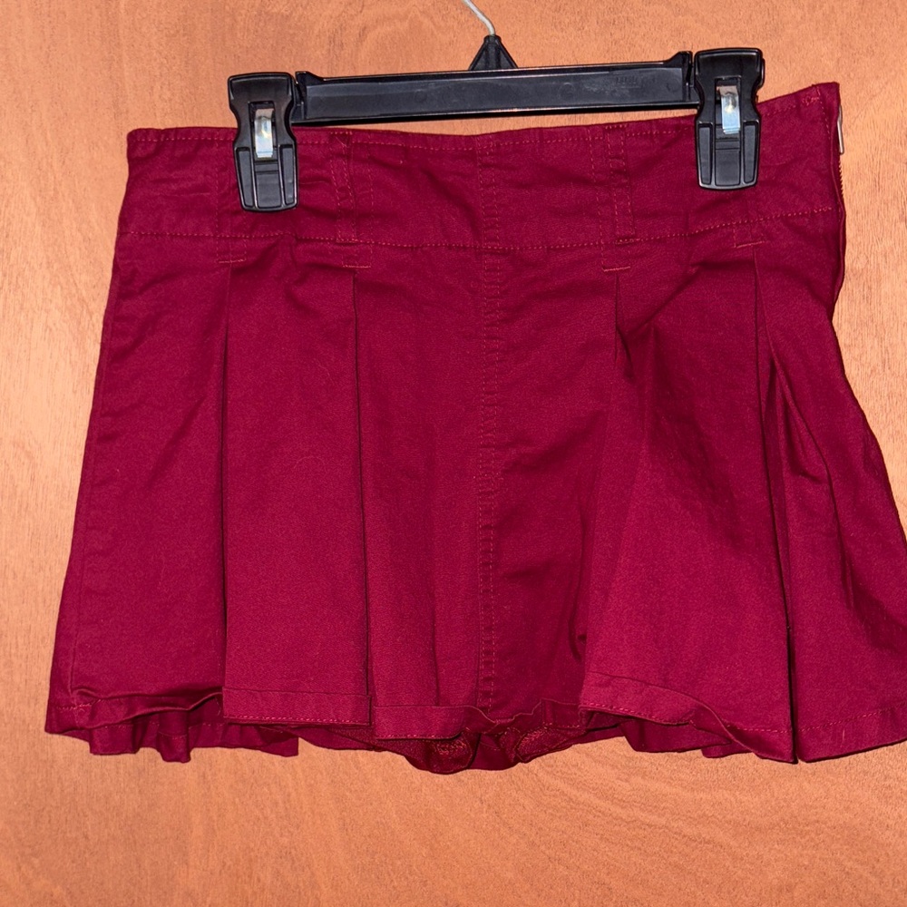 Charlotte Russe Burgundy Mini Skirt
